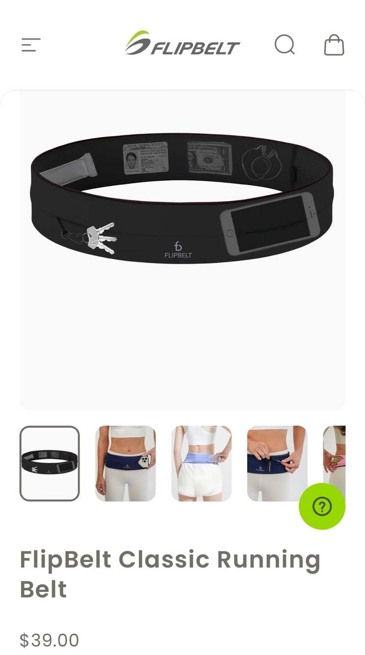 FlipBelt Classic Running Belt Black